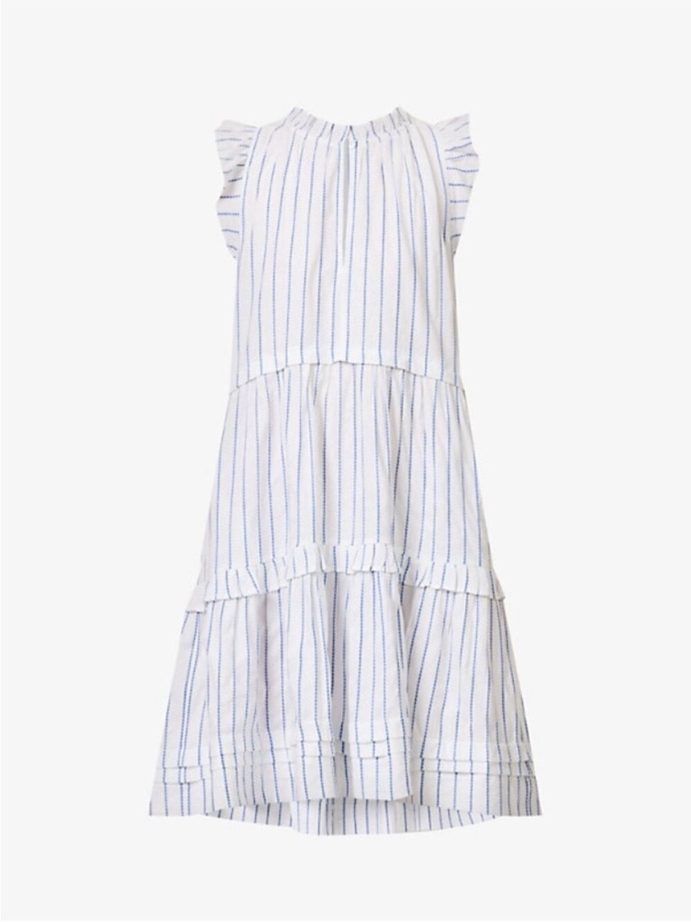 ME+EM Women's Striped Swing Tiered Mini Dress Size 12 - Picture 12 of 12